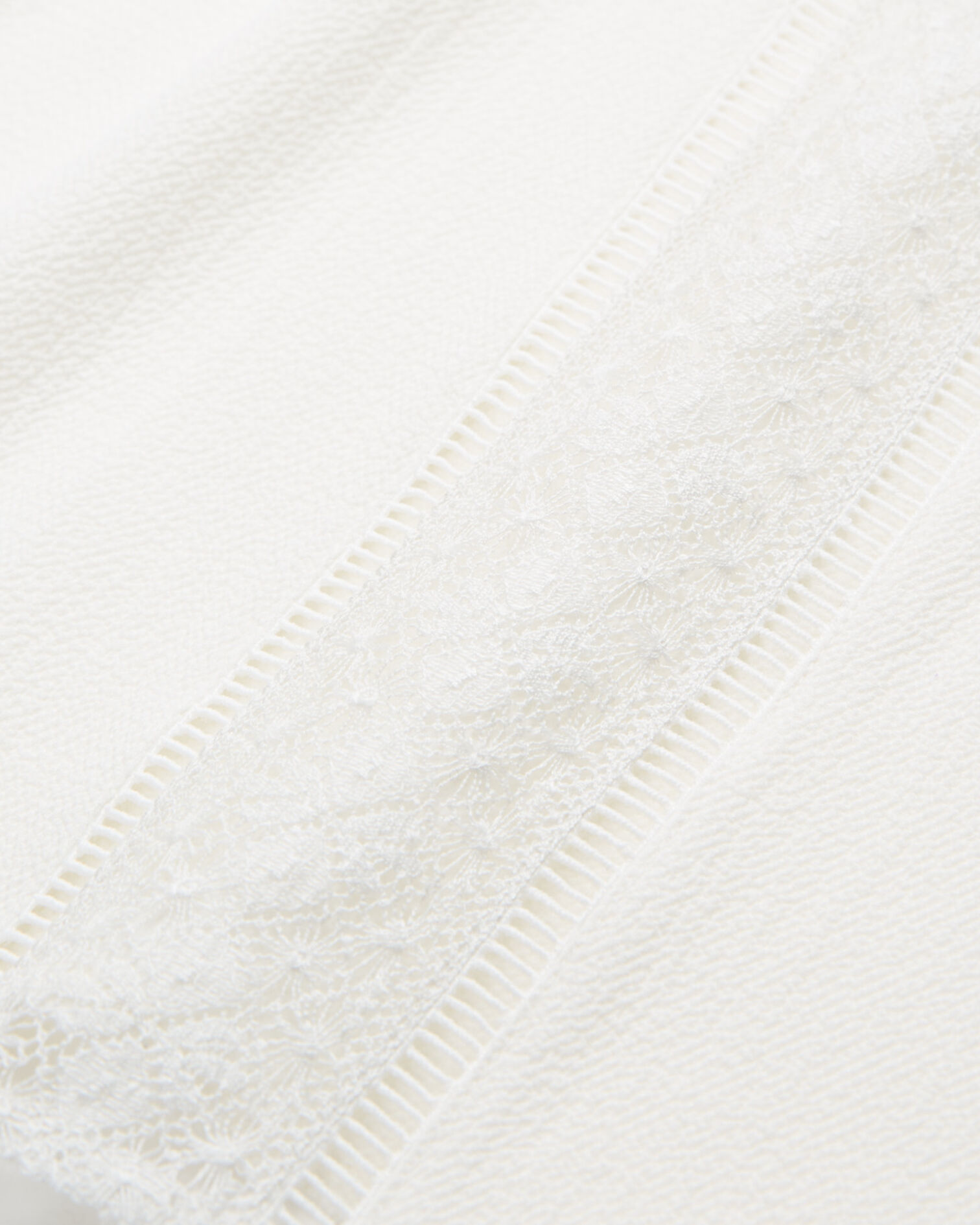 Top ample blanc fluide col V et fronces, WHITE, hi-res image number null