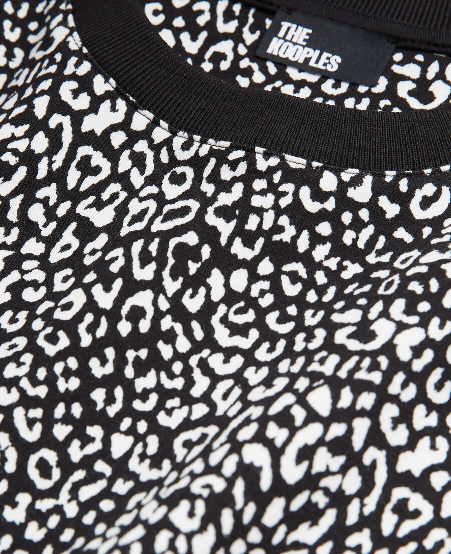black leopard-print t-shirt
