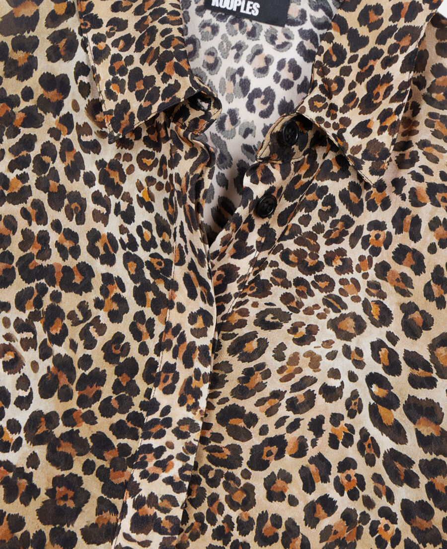 The Kooples FEMME LEOPARD chemise en soie imprimé léopard