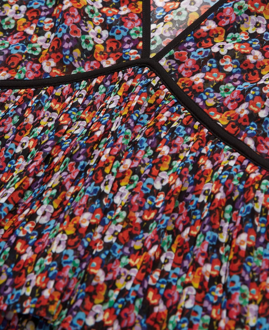 The Kooples FEMME MULTICOLOR robe courte multicolore plissée