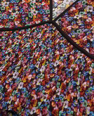 The Kooples FEMME MULTICOLOR robe courte multicolore plissée