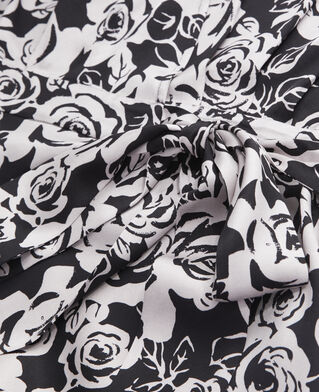 The Kooples DAMEN BLACK / PINK kurzes wickelkleid mit print