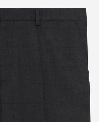 The Kooples MEN BLACK black wool plaid slim fit suit pants