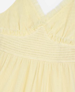 The Kooples WOMEN LIGHT YELLOW long yellow tulle dress