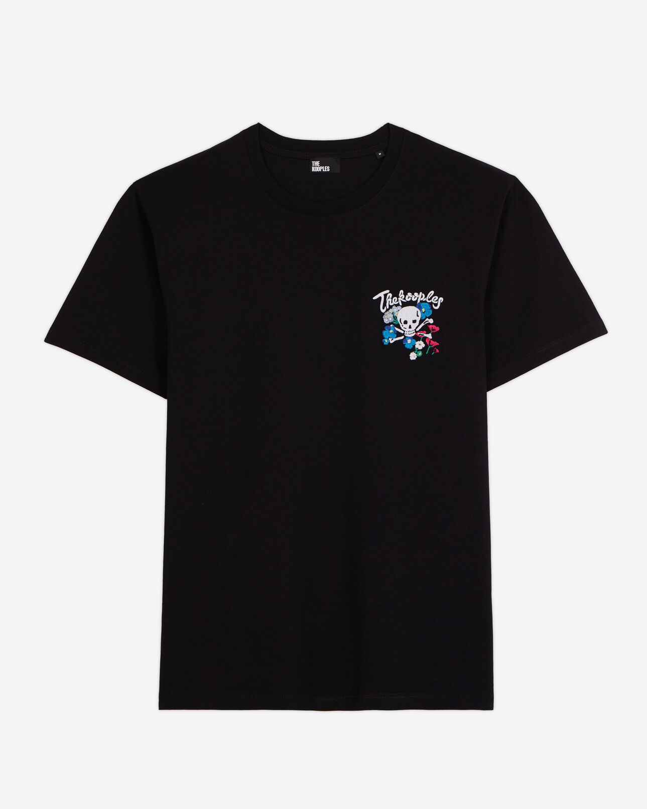 The Kooples HOMME BLACK t-shirt homme noir avec broderie