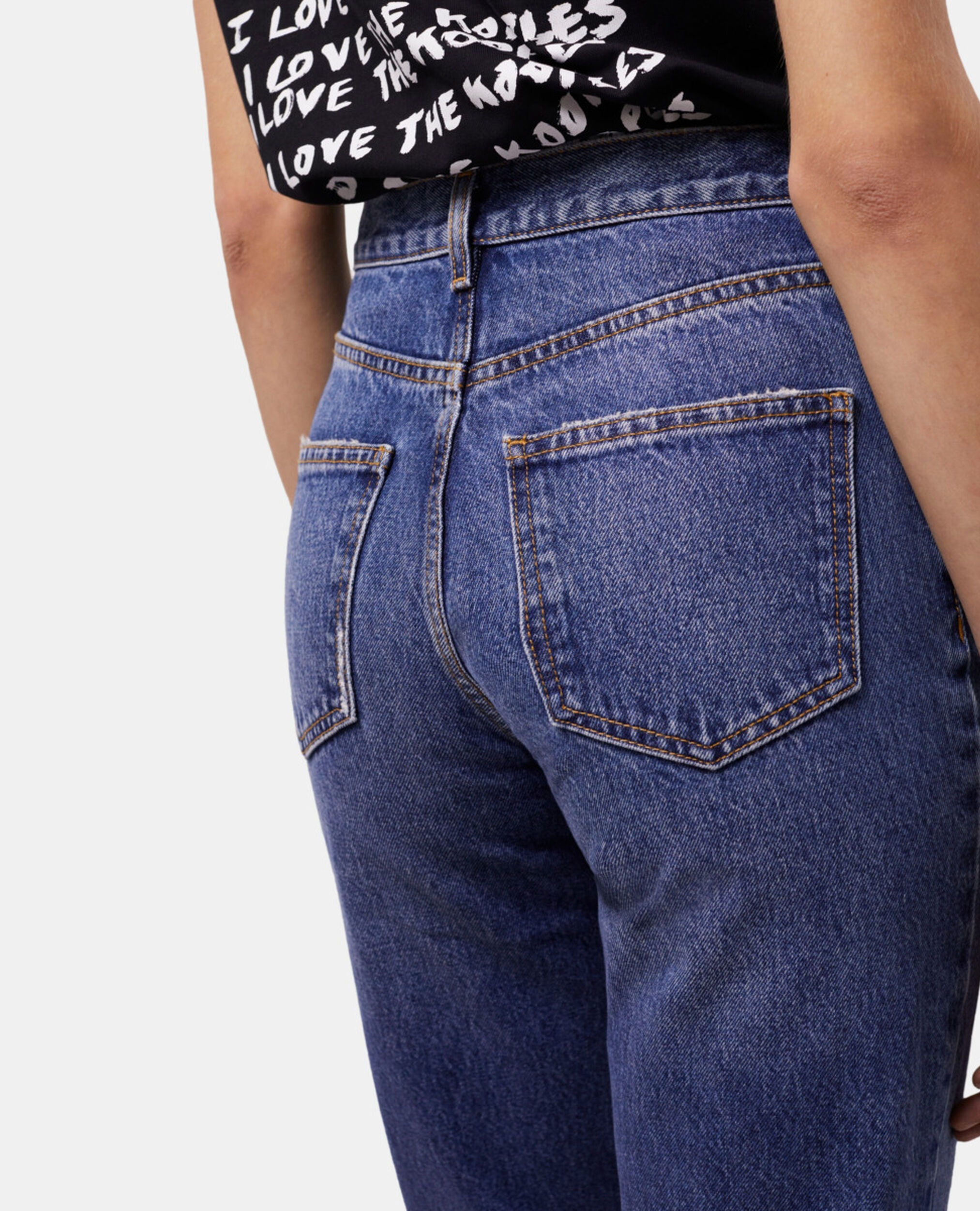 Blaue Jeans mit geradem Bein, BLUE DENIM, hi-res image number null