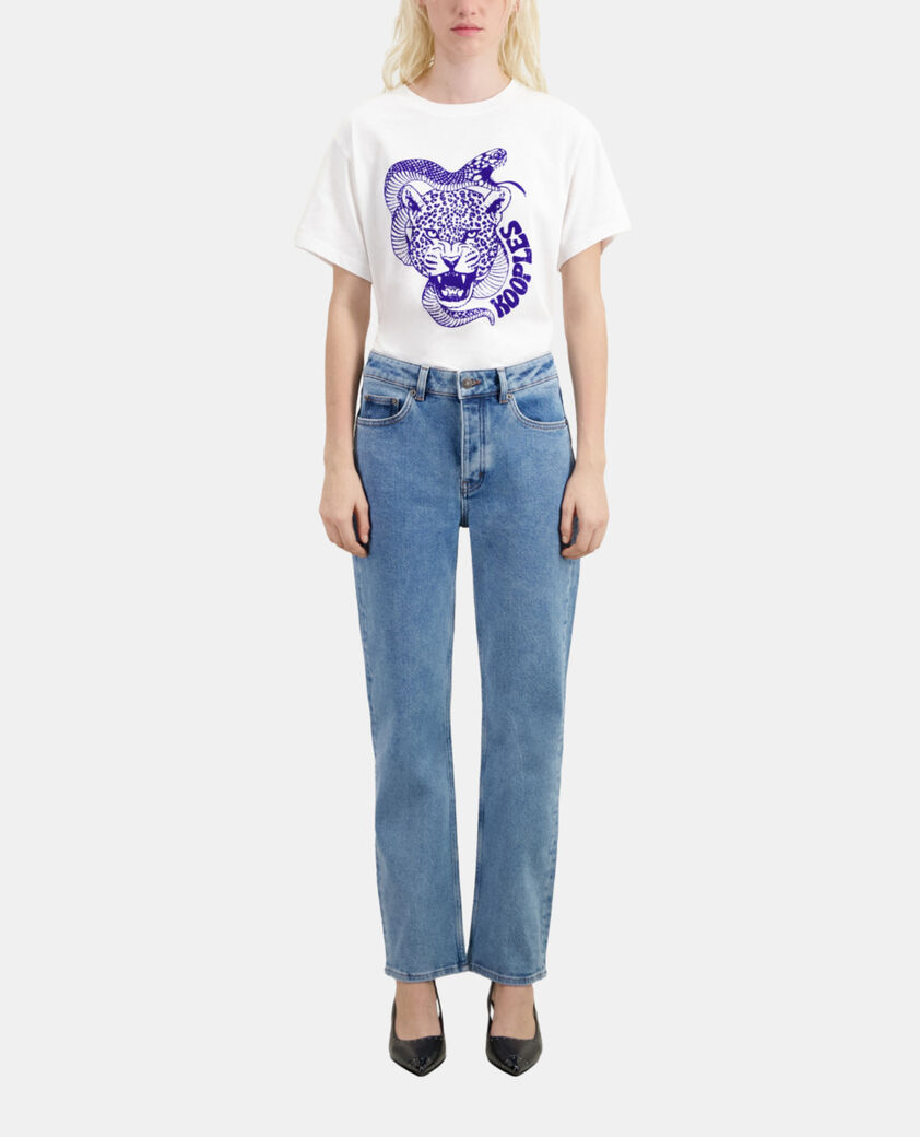 The Kooples FEMME BLUE WASHED jean droit bleu