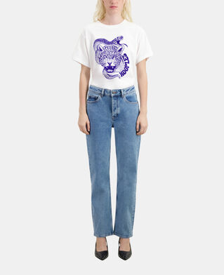 The Kooples FEMME BLUE WASHED jean droit bleu