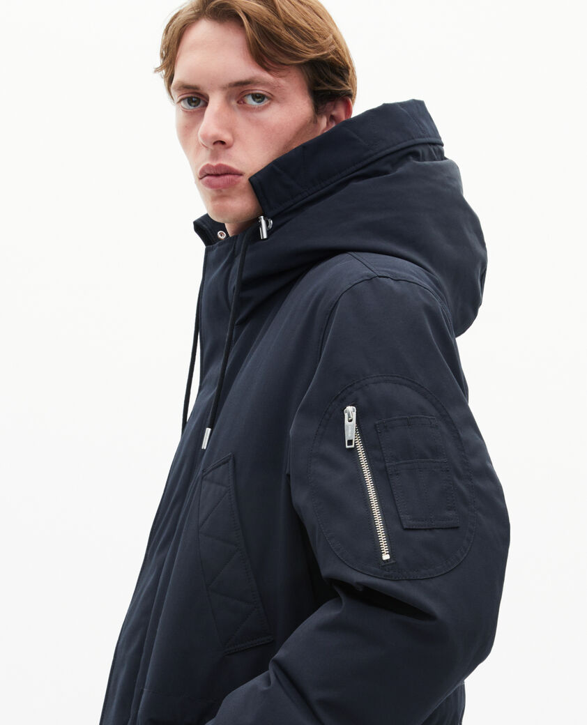 The Kooples HOMME NAVY parka à traitement déperlant marine