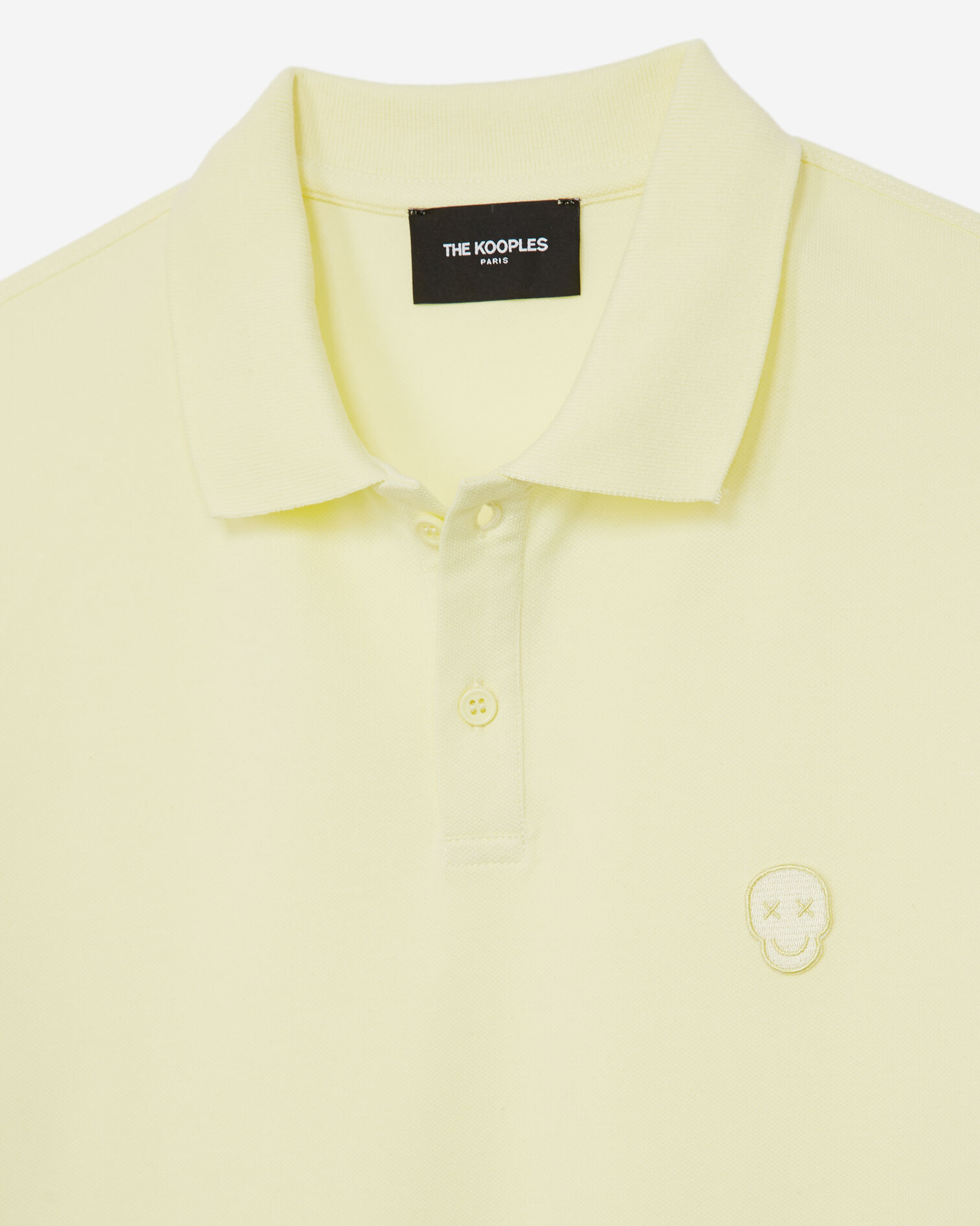 Polo jaune clair broderie tête de mort, LIGHT YELLOW, hi-res image number null