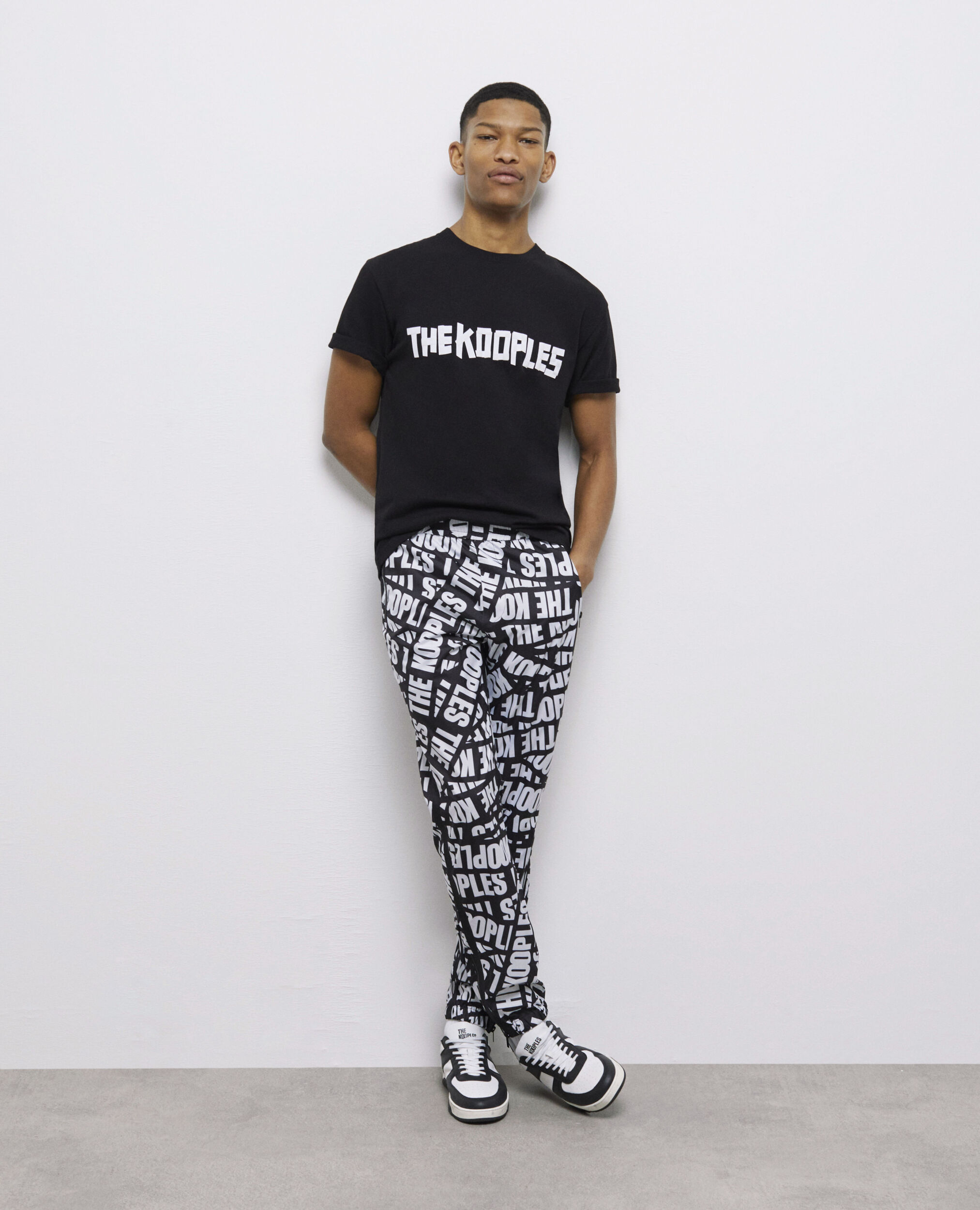 Men's the kooples black logo t-shirt, BLACK, hi-res image number null