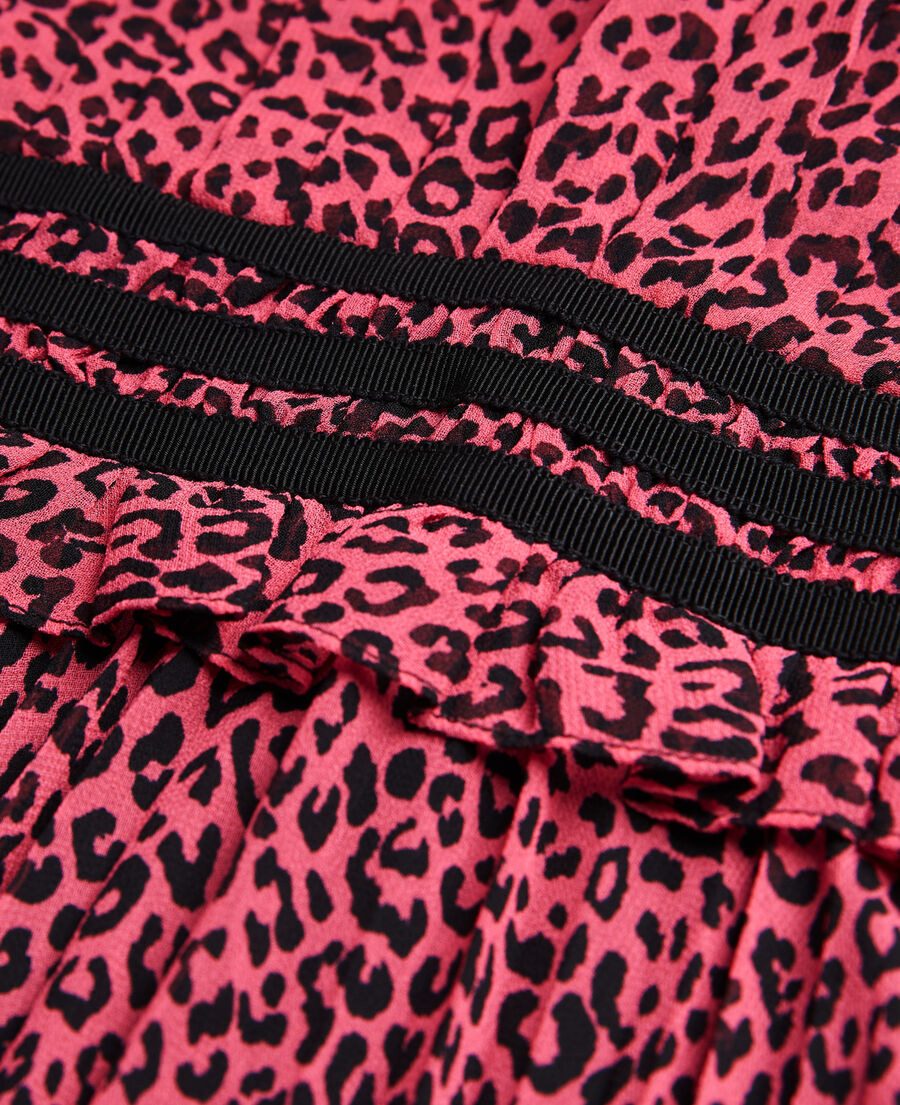 short printed pink dress