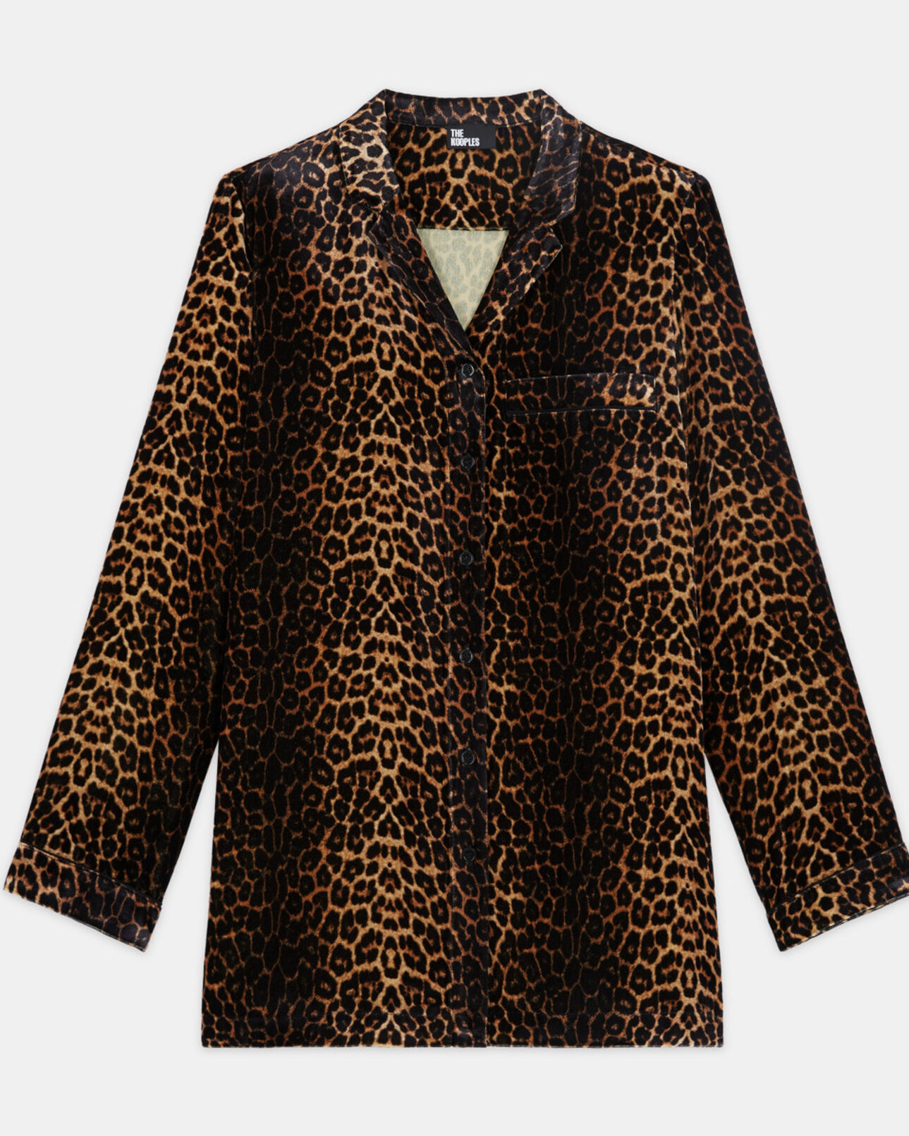The Kooples WOMEN LEOPARD velvet leopard print shirt