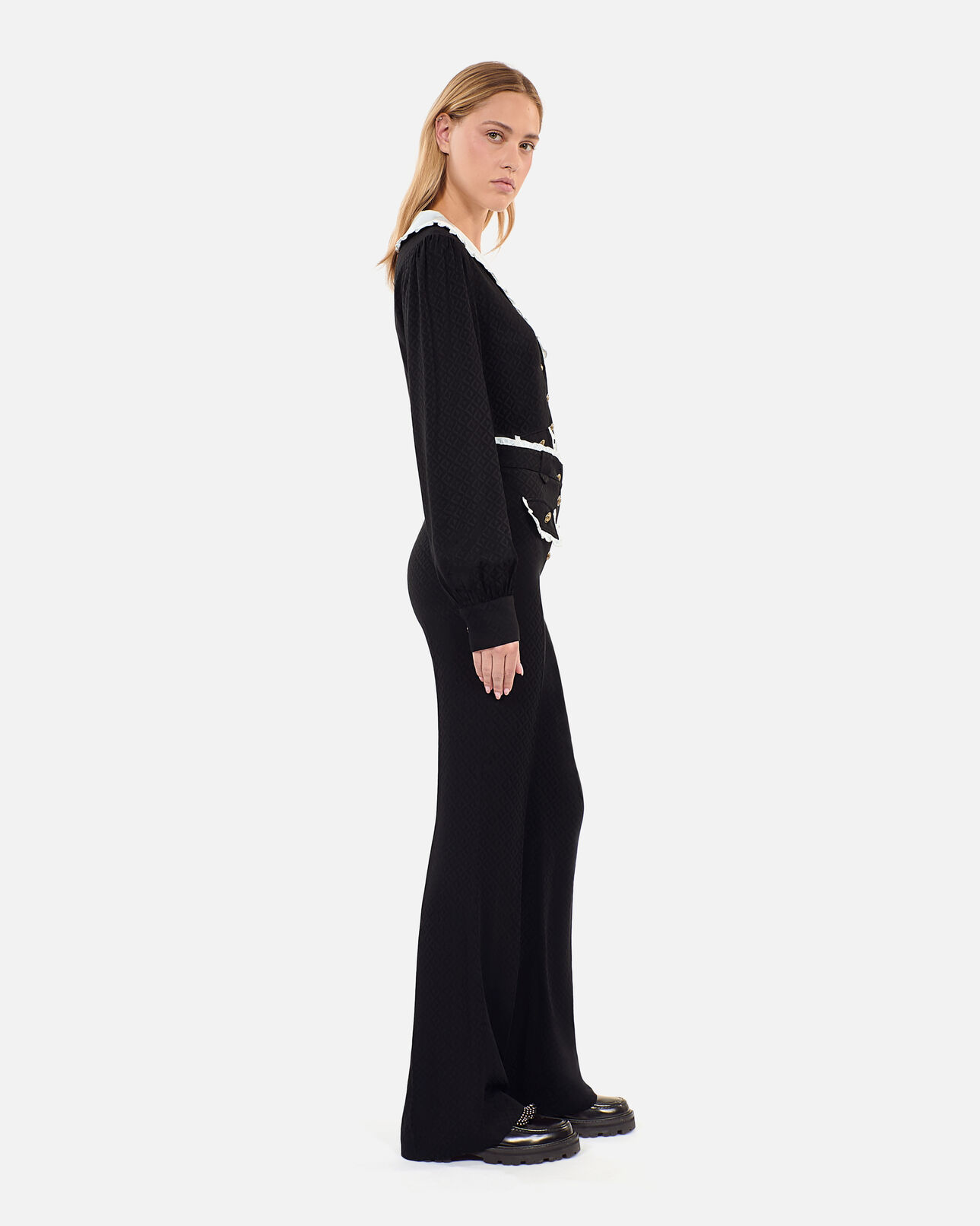 The Kooples FEMME BLACK pantalon flare noir
