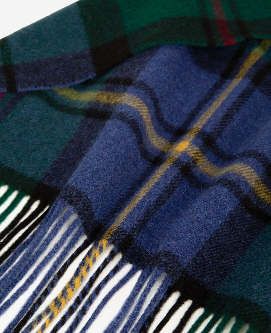 The Kooples MIXTE GREEN MULTICO echarpe en tartan bleue et verte