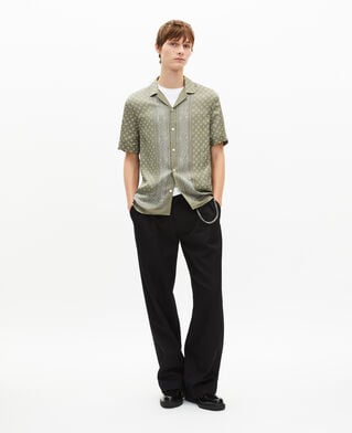 The Kooples MEN FORET khaki bandana print short-sleeve shirt