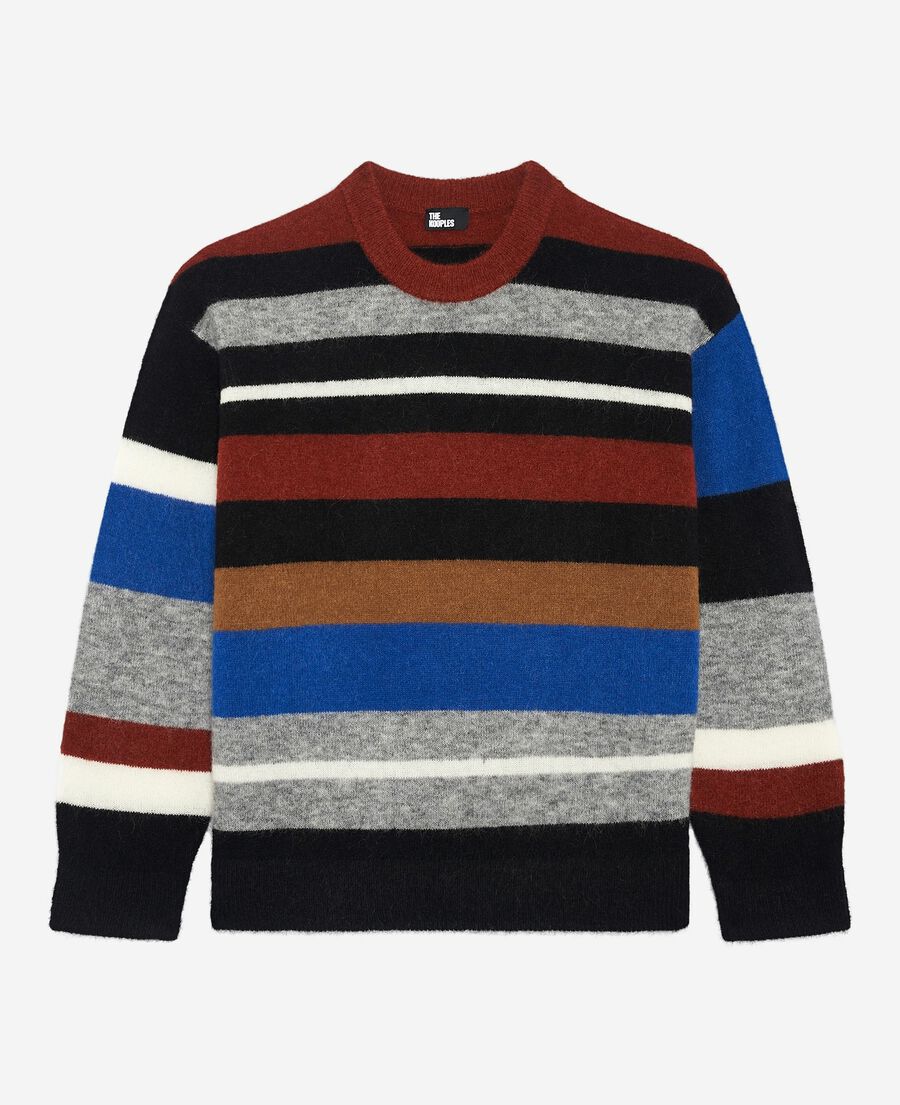 The Kooples F MULTICOLOR wool blend sweater with multicolored stripes