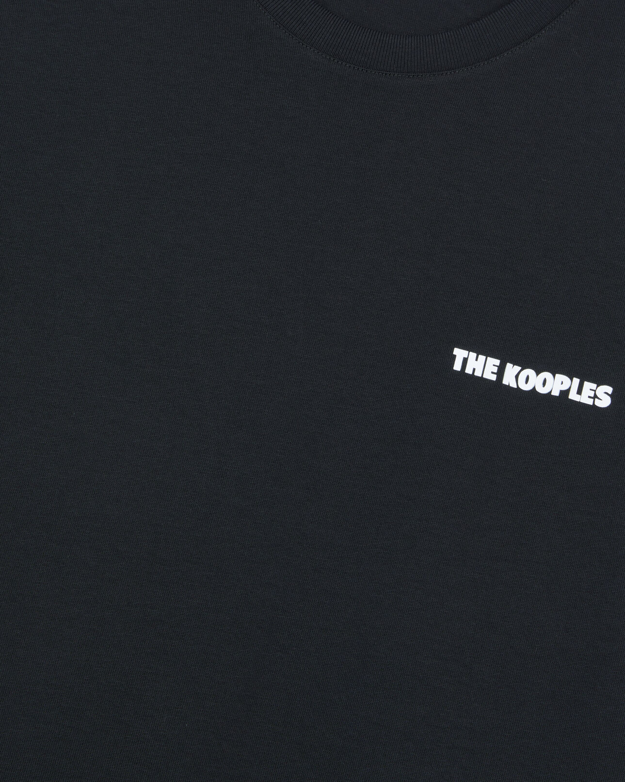 The Kooples HERREN BLACK schwarzes t-shirt mit siebdruck 