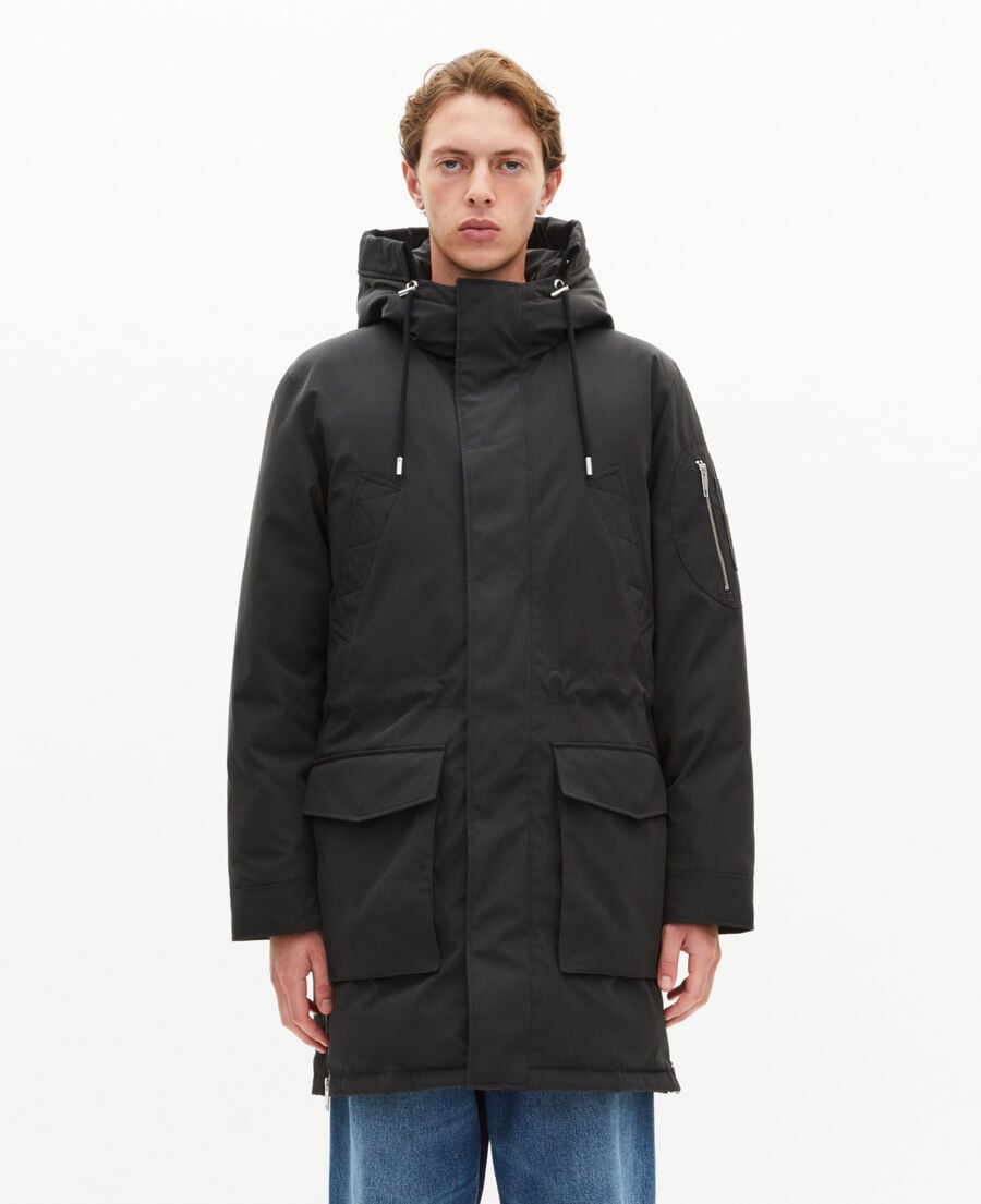 The Kooples HOMME STONE parka &agrave; traitement d&eacute;perlant grise