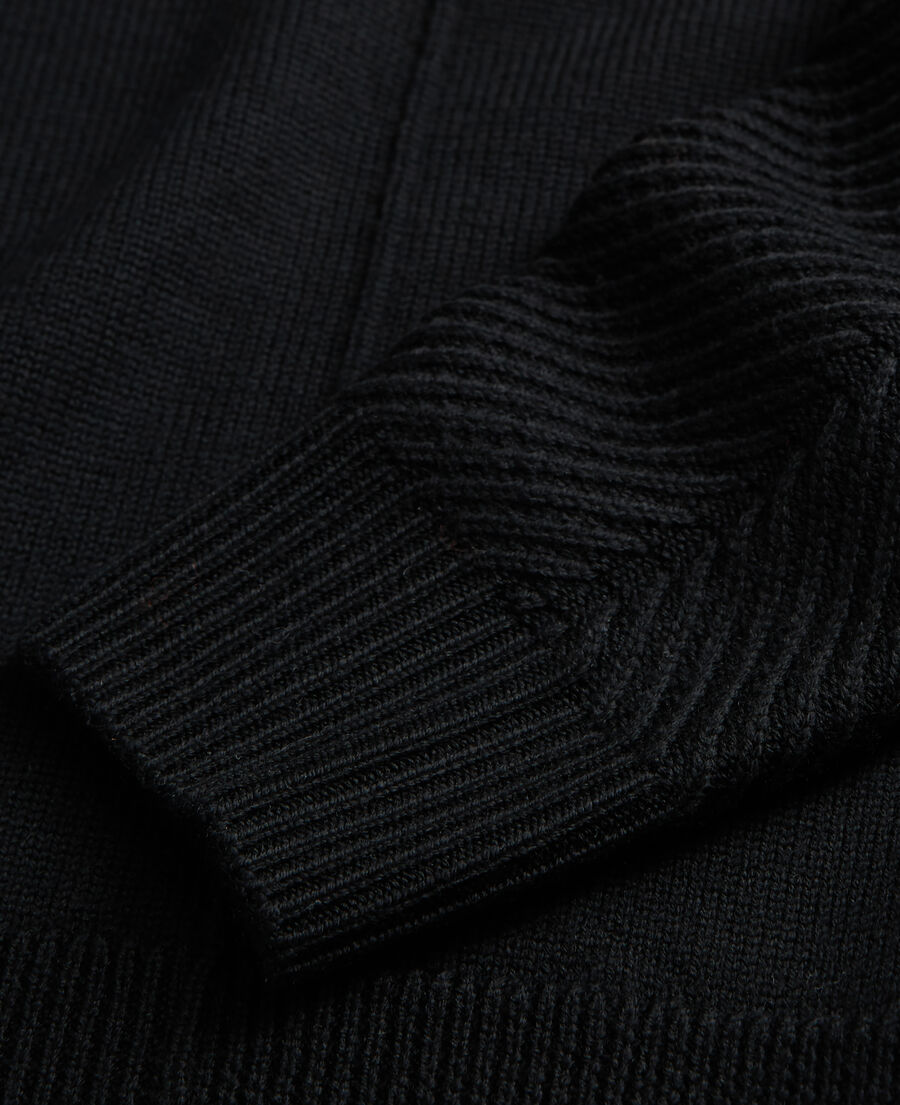 black wool sweater