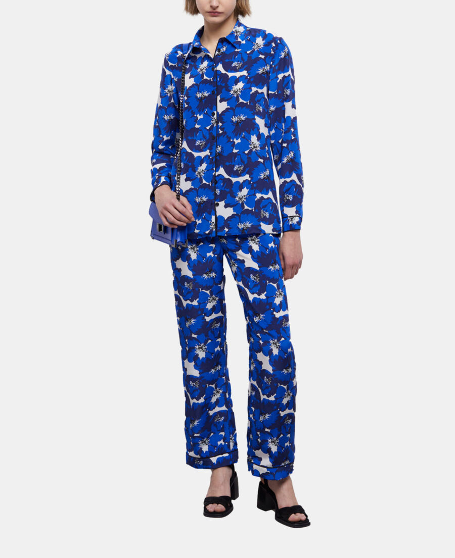The Kooples F BLUE silk printed pants