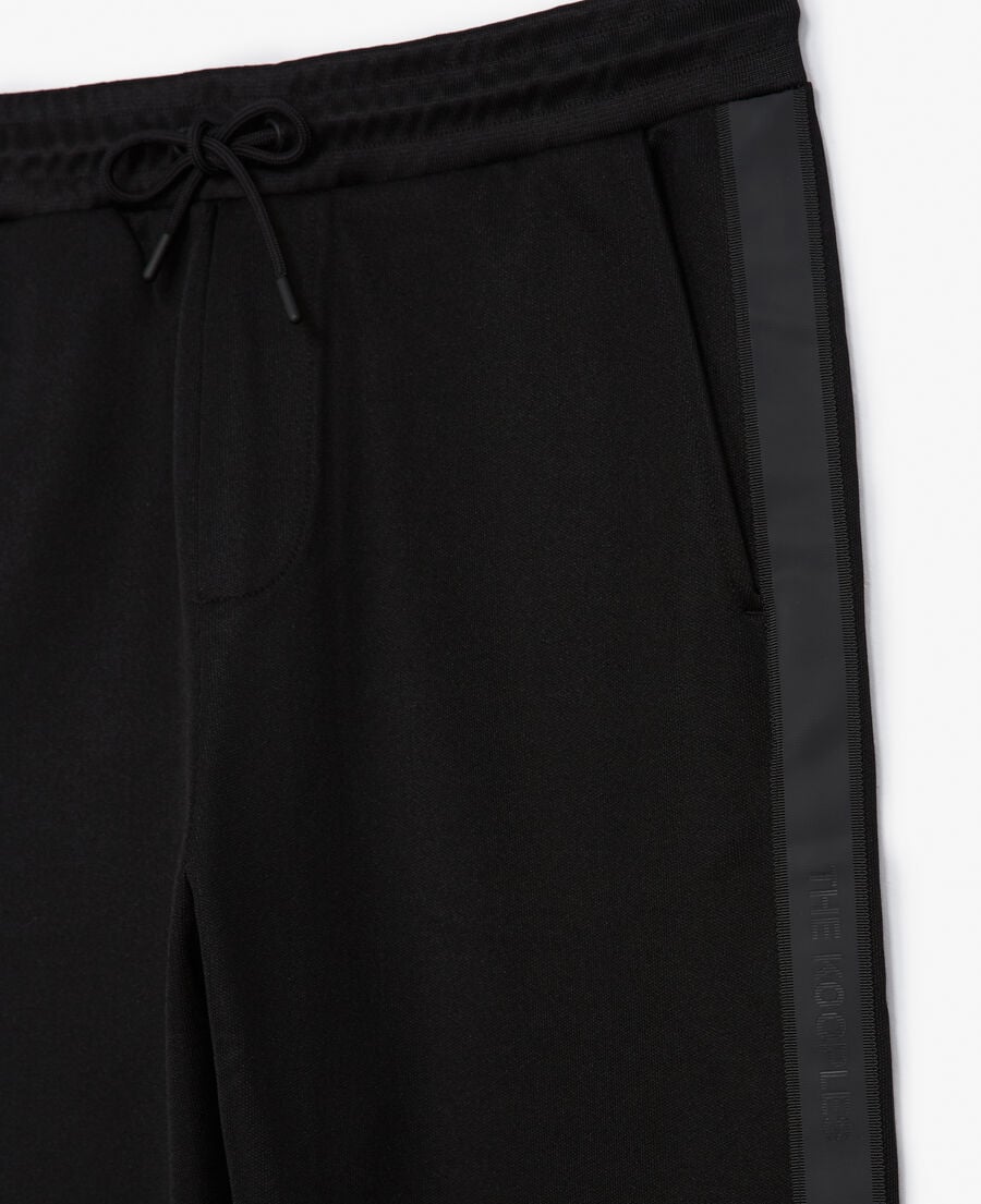The Kooples HOMME BLACK jogging technique noir à bande logo
