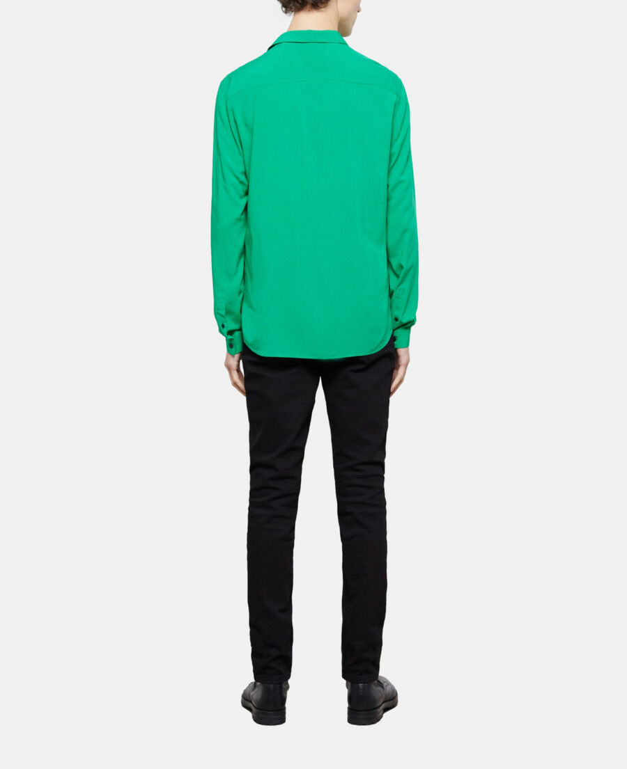 The Kooples HERREN GREEN grünes hemd mit klassischem kragen