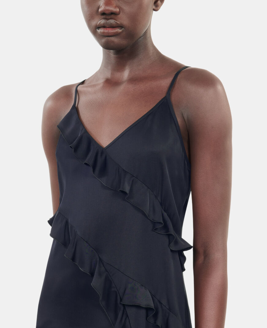 The Kooples WOMEN BLACK black long slipdress