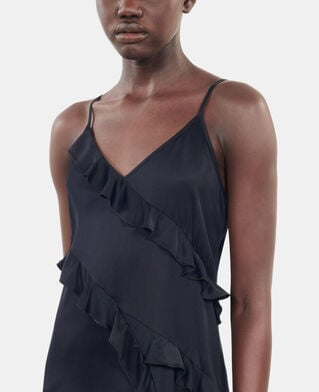 The Kooples WOMEN BLACK black long slipdress