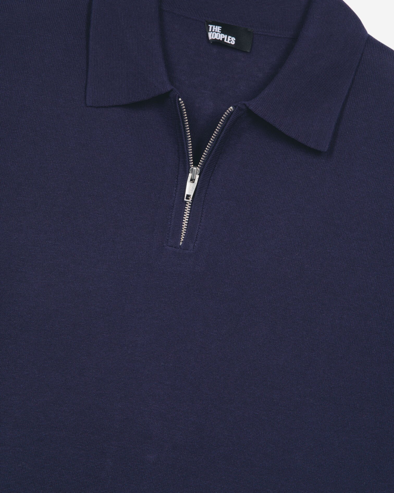 Polo en maille col zippé marine, NAVY, hi-res image number null