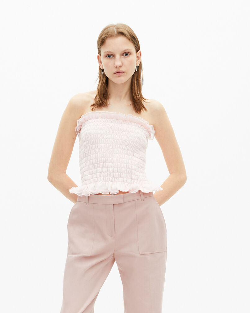 The Kooples MUJER LILA top corpiño ahumado rosa