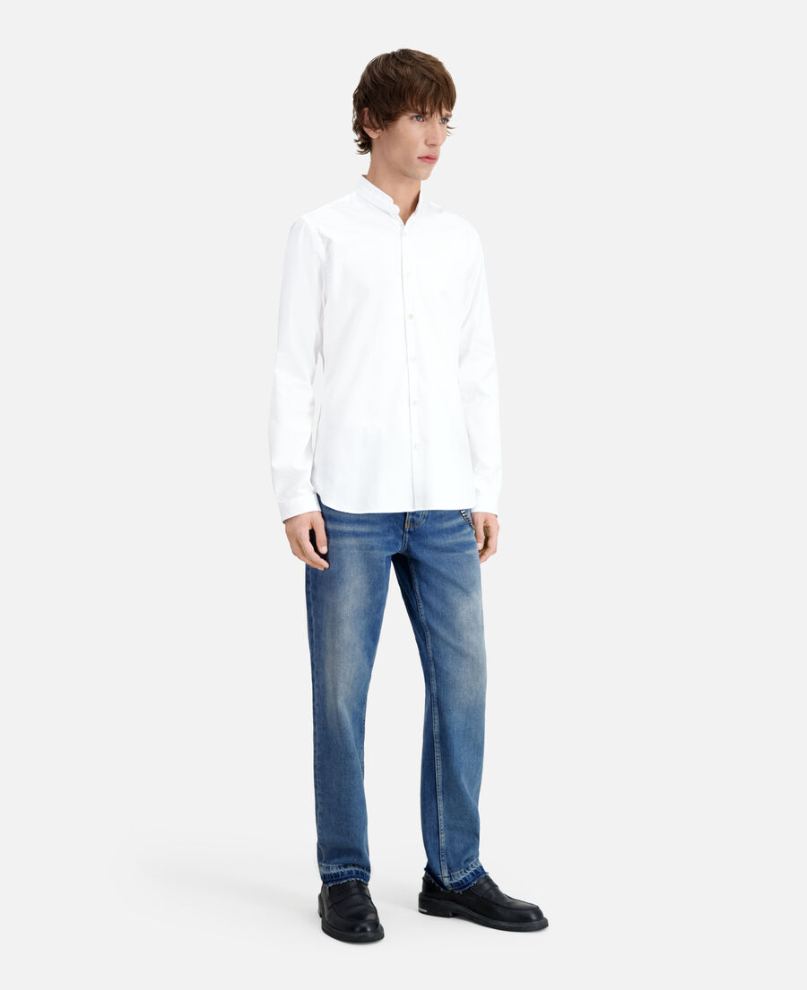 white shirt with officer collar