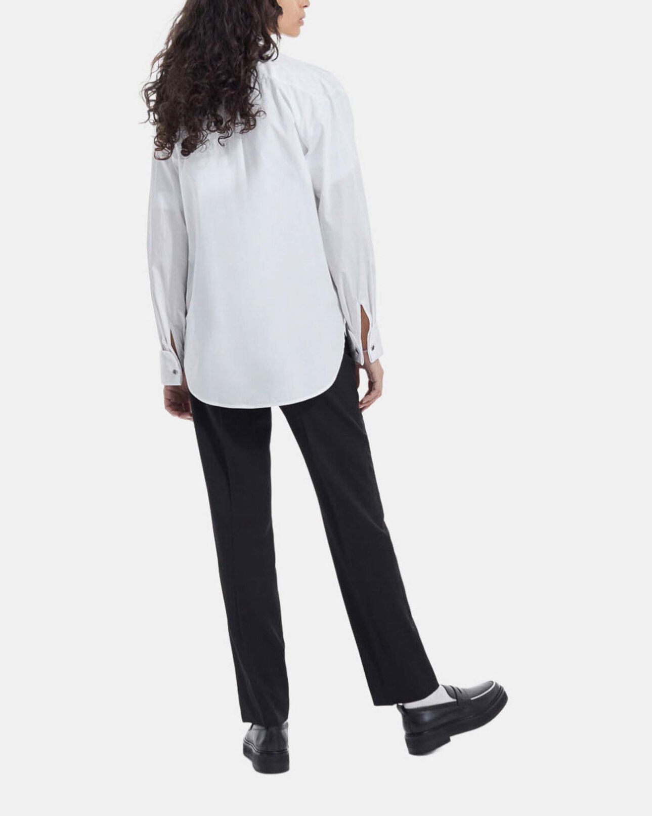 The Kooples FEMME WHITE chemise blanche loose à boutons-pression