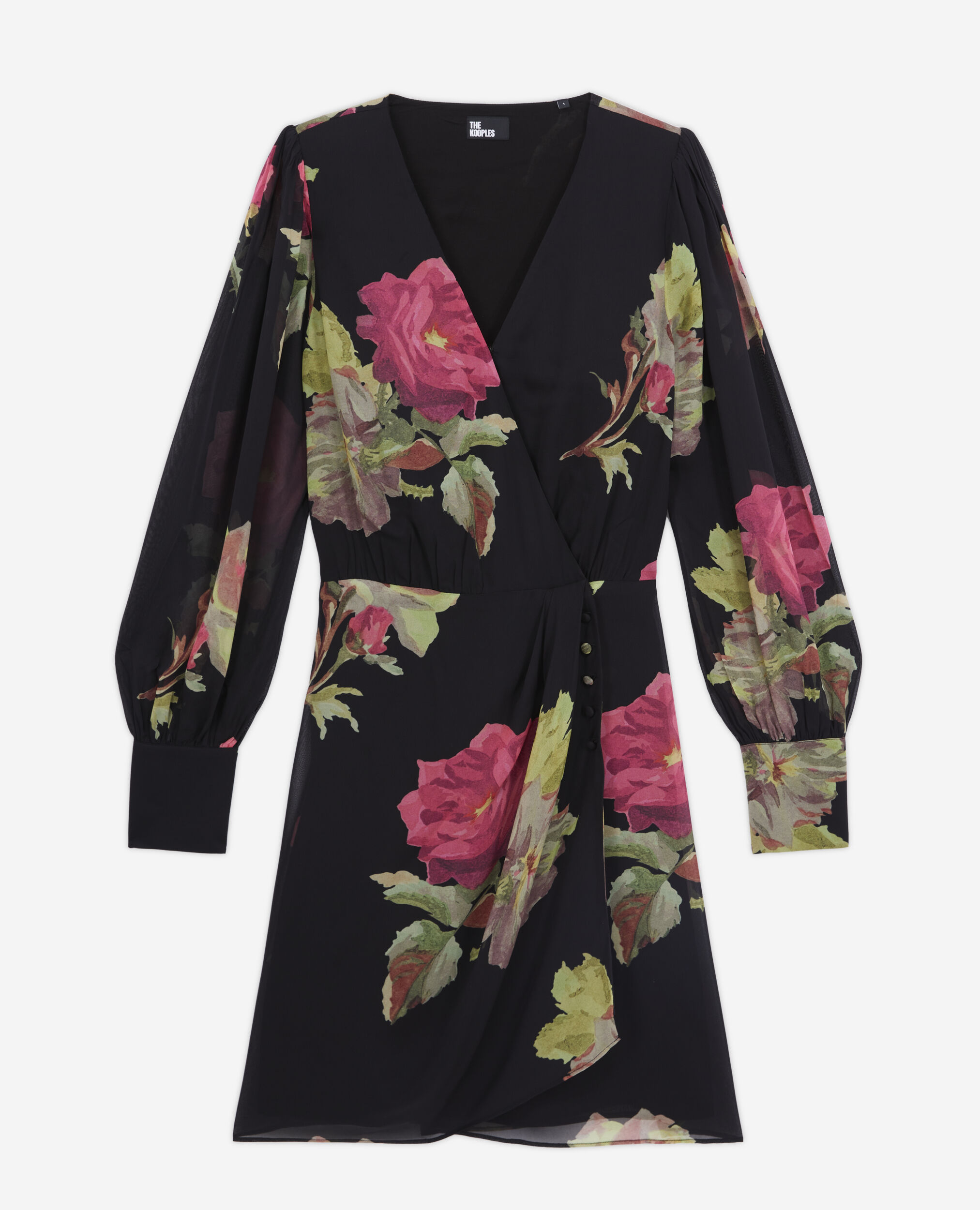 Robe courte imprimée, PINK BLACK, hi-res image number null