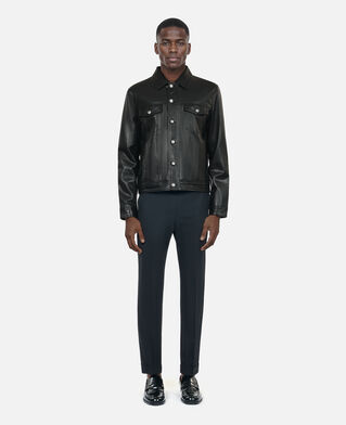 The Kooples H BLACK black leather jacket