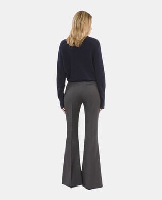 The Kooples MUJER GREY pantalón campana gris de lana