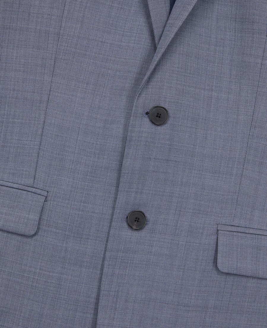 The Kooples H LIGHT BLUE blue and grey checkered wool suit blazer
