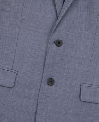 The Kooples H LIGHT BLUE blue and grey checkered wool suit blazer