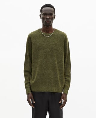 The Kooples H OLIVE KAKI khaki wool and linen sweater