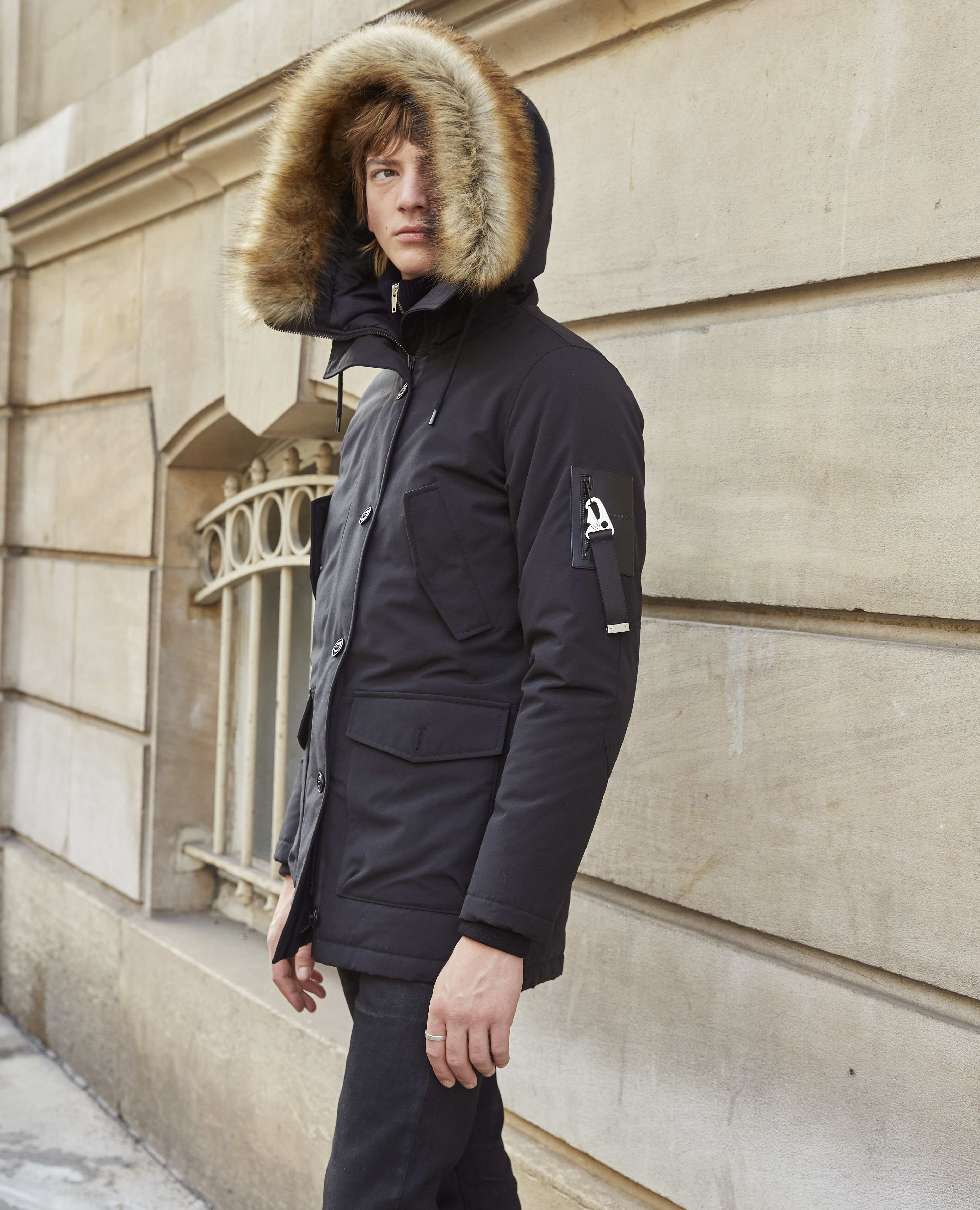 The kooples parka with fur hood discount