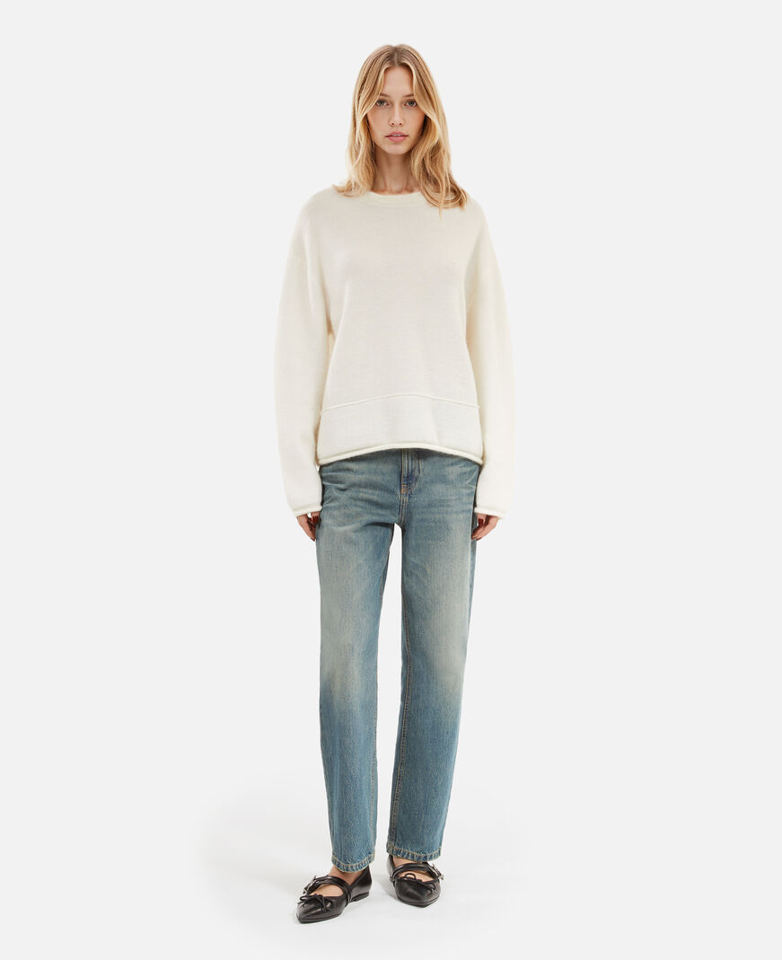 The Kooples FEMME ECRU pull en laine et mohair écru