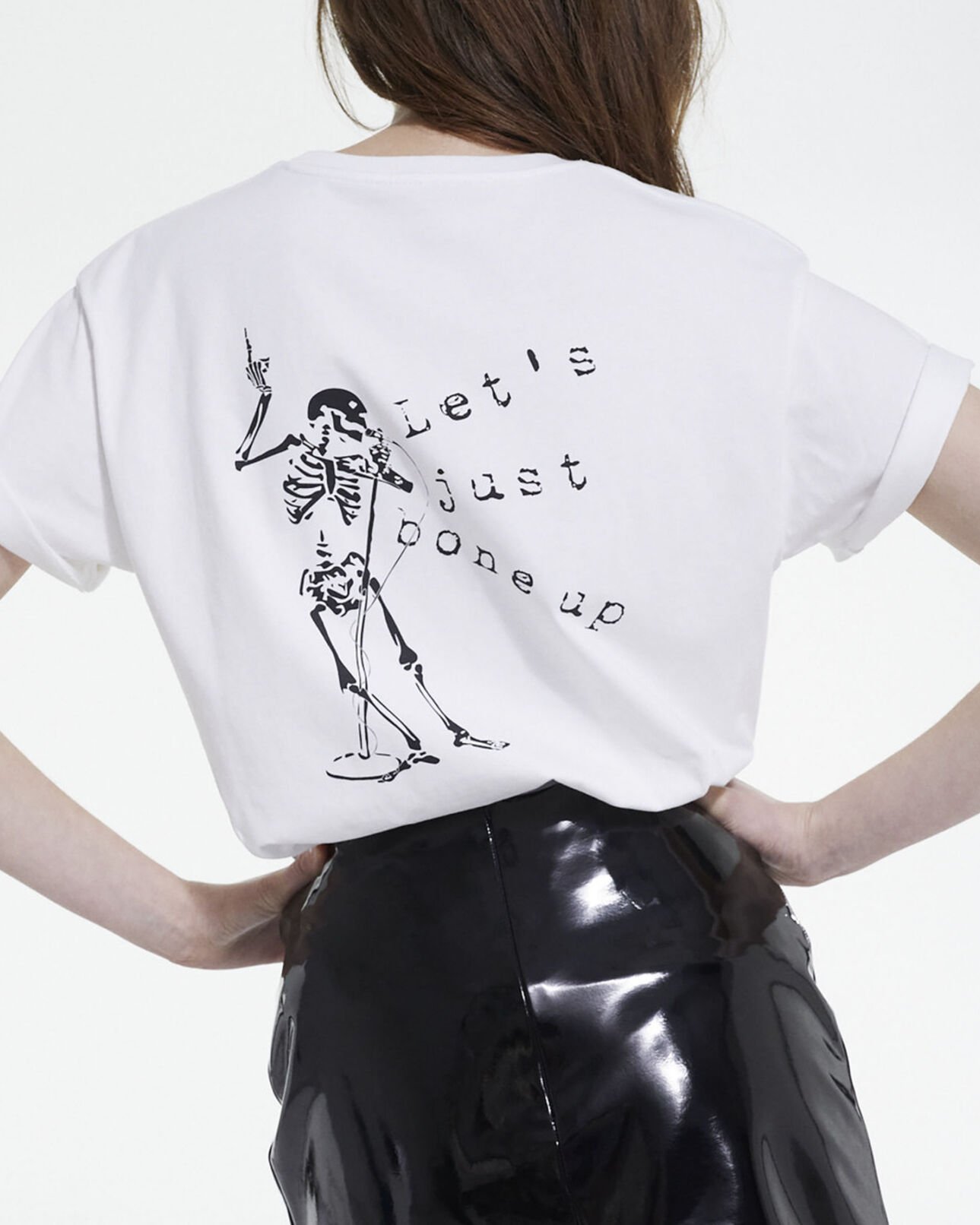 The Kooples WOMEN WHITE white screen print t-shirt
