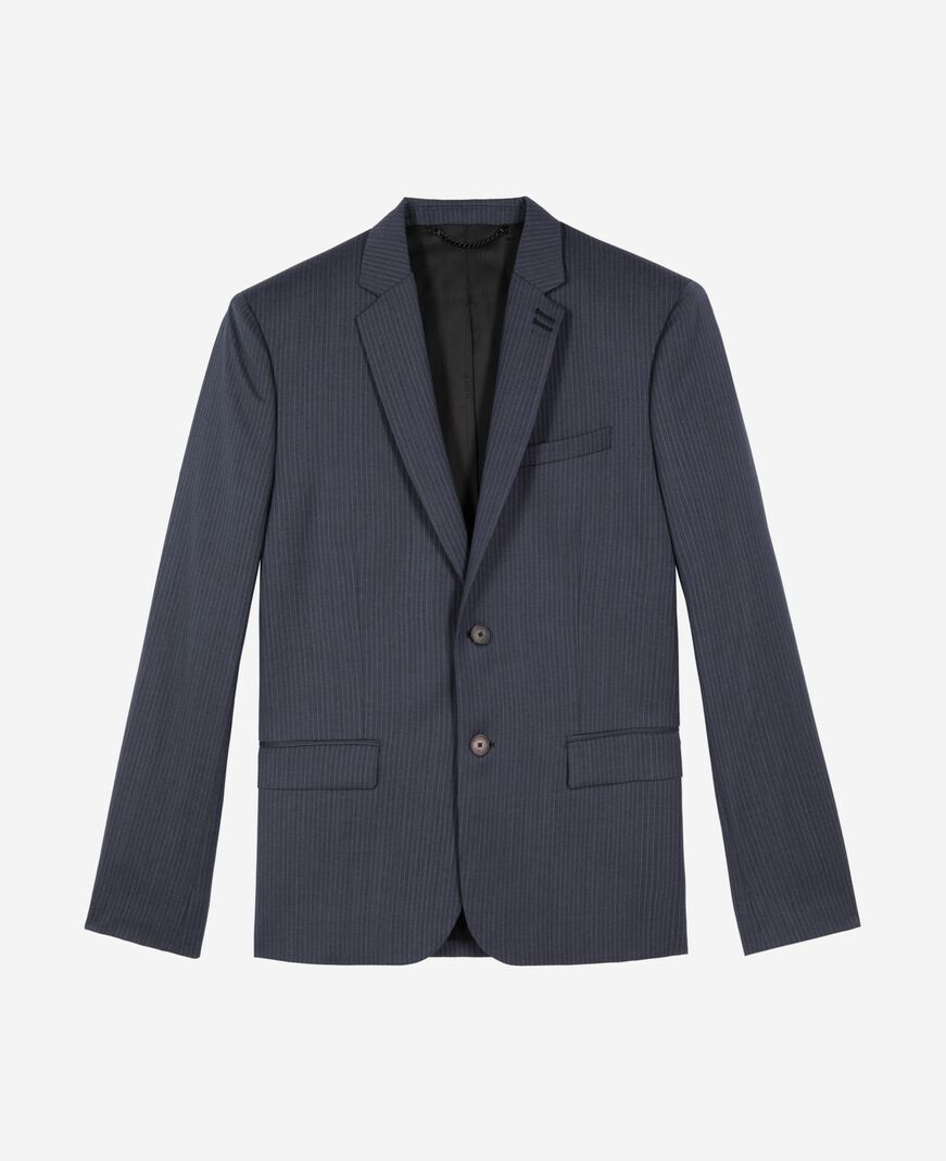 The Kooples HOMBRE BLUE chaqueta de traje de lana de rayas azules