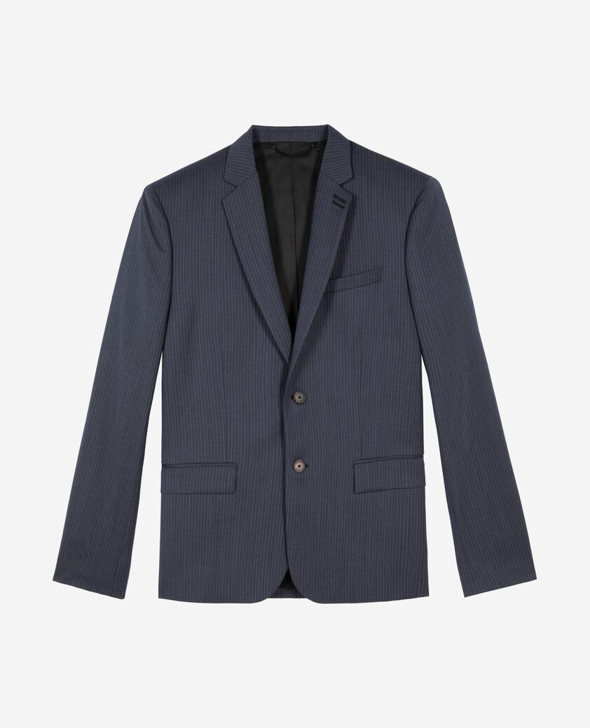 The Kooples H BLUE blue striped wool suit jacket