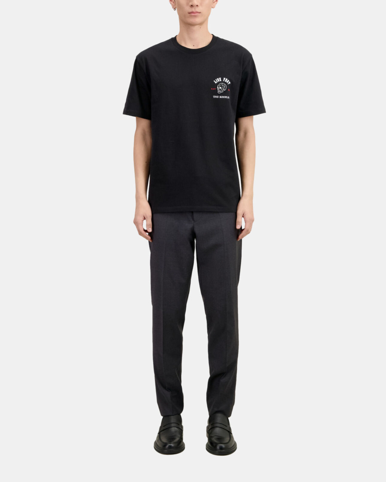 The Kooples MEN BLACK black live fast t-shirt