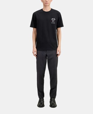 The Kooples HERREN BLACK schwarzes t-shirt mit „live fast“-schriftzug