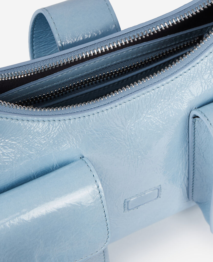The Kooples DAMEN LIGHT BLUE hellblaue amelia tasche aus leder
