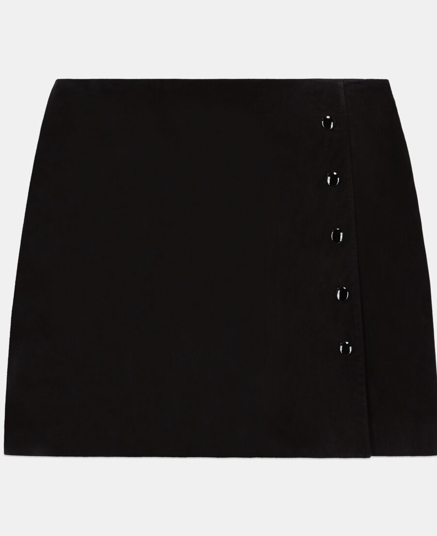 jupe courte en cuir noire
