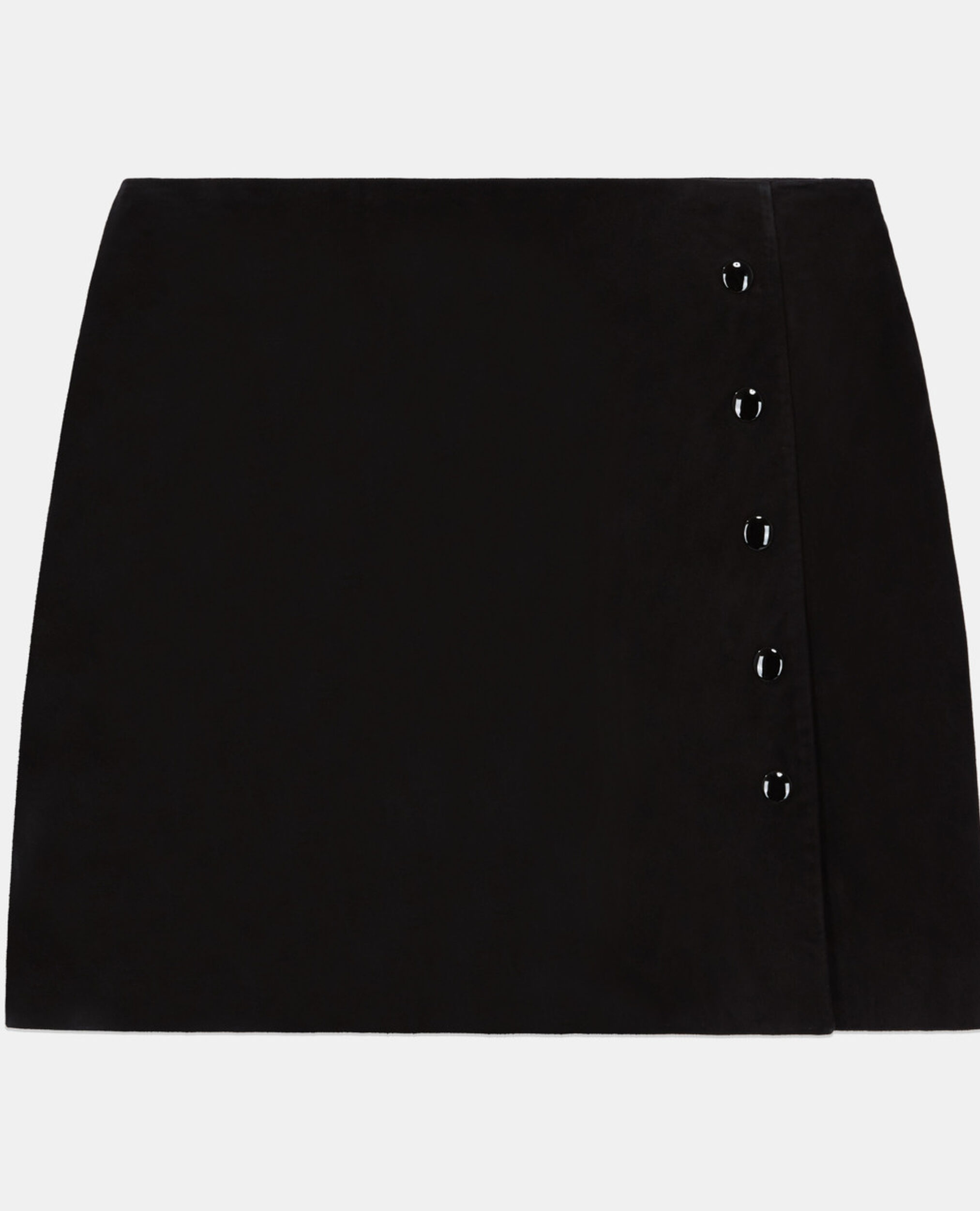 Jupe courte en cuir noire, BLACK, hi-res image number null