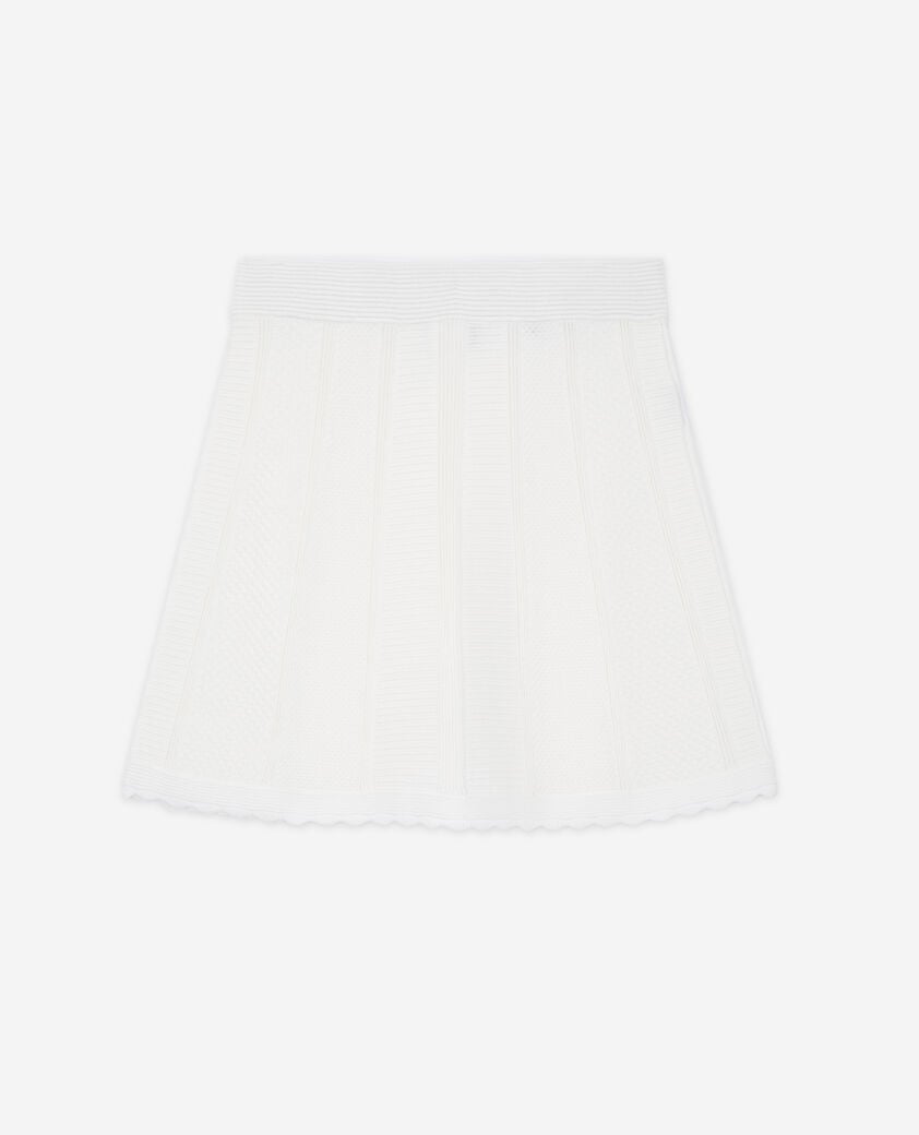 The Kooples F WHITE short white knit skirt